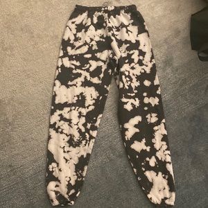 Urban Outfitters Tie dye cow print gray/black and white sweatpants